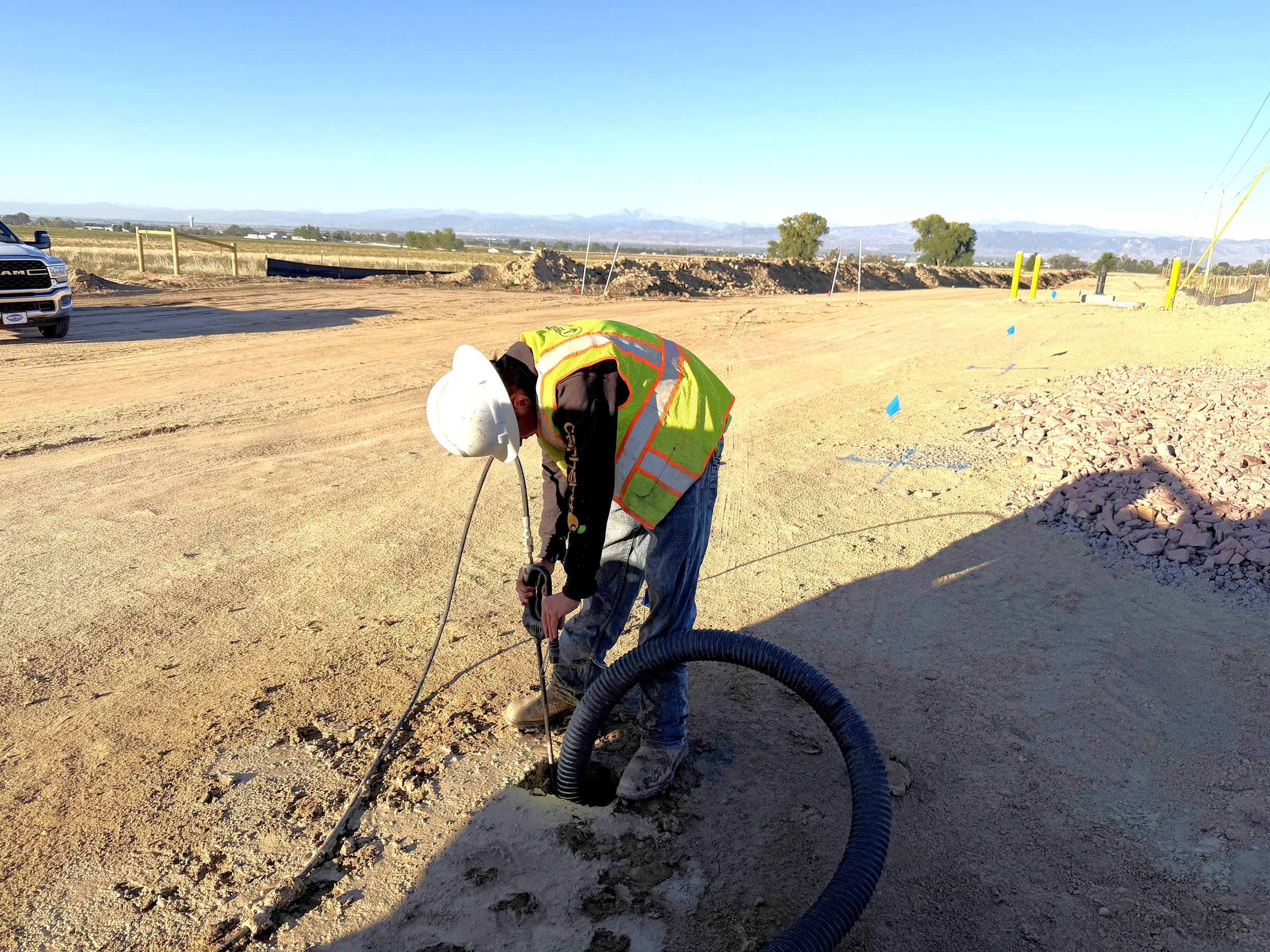 CUF construction-support potholing in the field